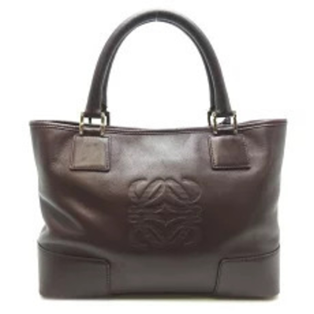 Loewe Dark Leather Brown Handbag Brown